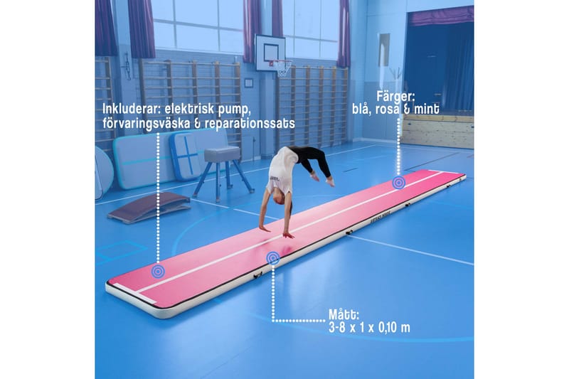 Airtrack Nordic Home Special Edition 4 m - Lila - Sport & fritid - Hemmagym - Träningsredskap - Gymnastikmatta & Airtrack
