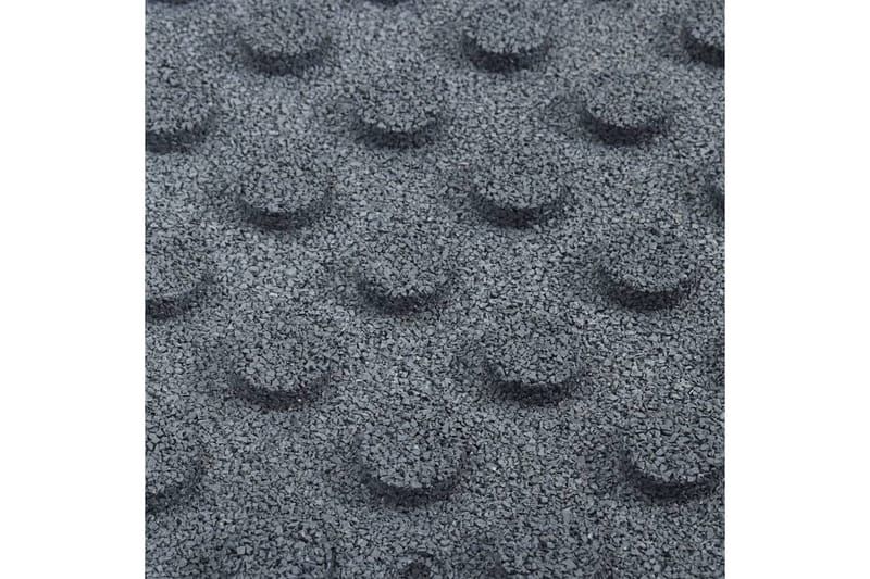 Fallskyddsmattor 12 st gummi 50x50x3 cm grå - Grå - Gymgolv & pusselmatta