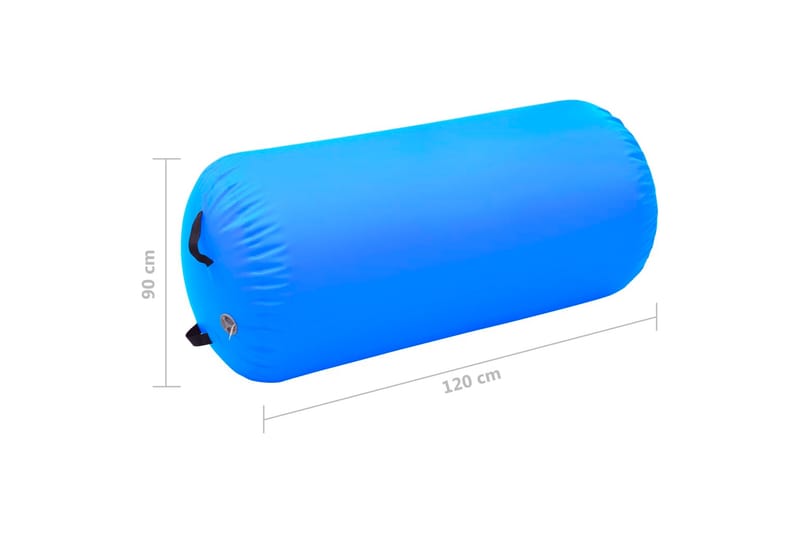 Uppblåsbar gymnastikrulle med pump 120x90 cm PVC blå - Blå - Gymgolv & pusselmatta