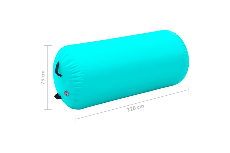 Uppblåsbar gymnastikrulle med pump 120x75 cm PVC grön - Grön - Sport & fritid - Hemmagym - Träningsredskap - Gymgolv & pusselmatta