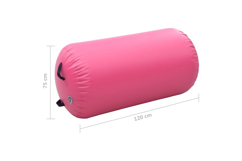 Uppblåsbar gymnastikrulle med pump 120x75 cm PVC rosa - Rosa - Sport & fritid - Hemmagym - Träningsredskap - Gymgolv & pusselmatta