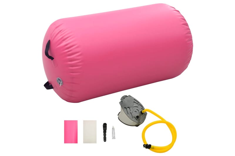 Uppblåsbar gymnastikrulle med pump 100x60 cm PVC rosa - Rosa - Sport & fritid - Hemmagym - Träningsredskap - Gymgolv & pusselmatta