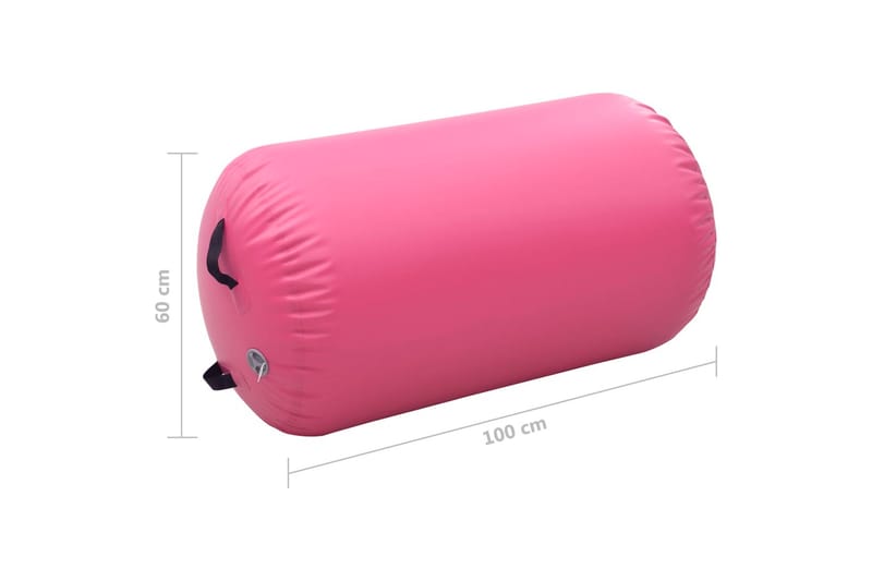 Uppblåsbar gymnastikrulle med pump 100x60 cm PVC rosa - Rosa - Sport & fritid - Hemmagym - Träningsredskap - Gymgolv & pusselmatta