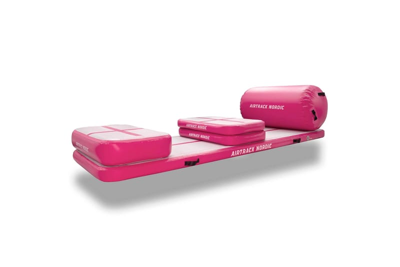 Airtrack Nordic Home Set - Rosa - Gymnastikmatta & Airtrack