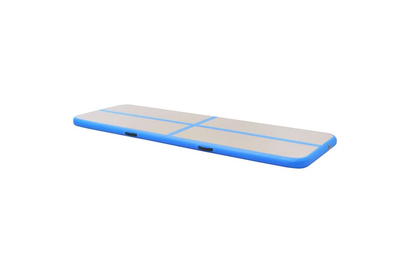 Uppblåsbar gymnastikmatta med pump 300x100x10 cm PVC blå - Blå - Sport & fritid - Hemmagym - Träningsredskap - Gymnastikmatta & Airtrack
