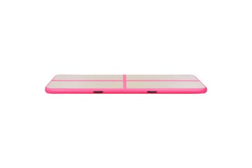 Uppblåsbar gymnastikmatta med pump 300x100x10 cm PVC rosa