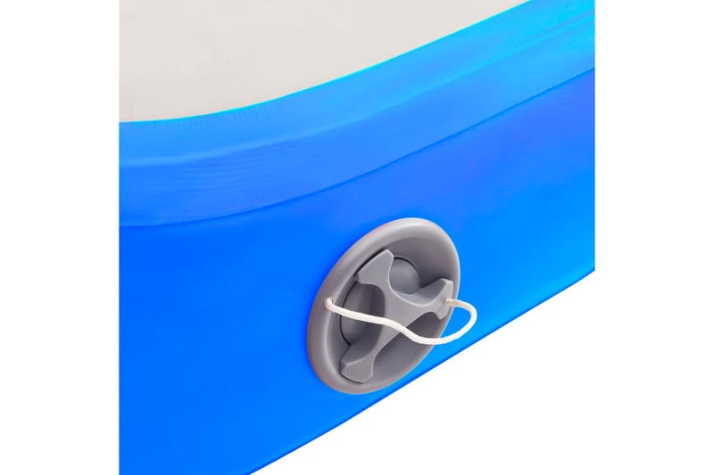 Uppblåsbar gymnastikmatta med pump 800x100x15 cm PVC blå - Blå - Gymnastikmatta & Airtrack