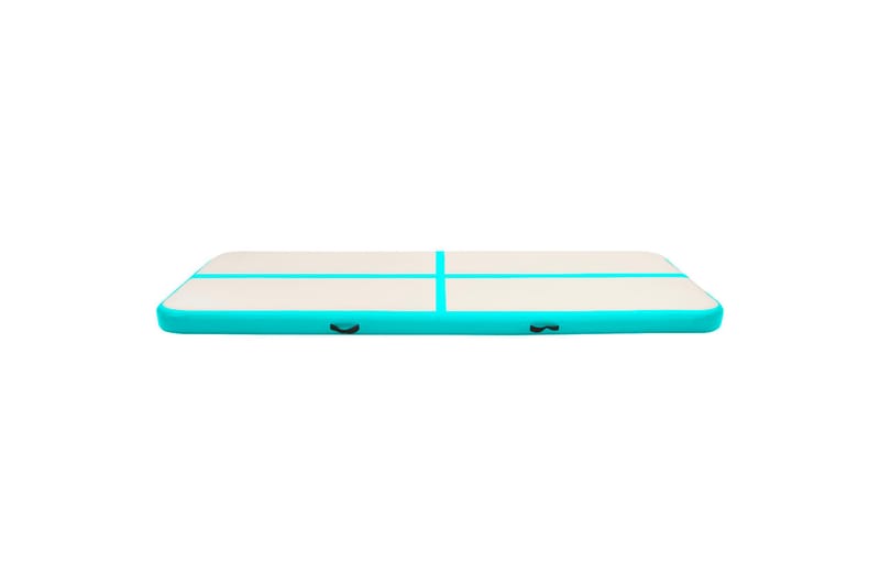 Uppblåsbar gymnastikmatta med pump 500x100x20 cm PVC grön - Grön - Sport & fritid - Hemmagym - Träningsredskap - Gymnastikmatta & Airtrack