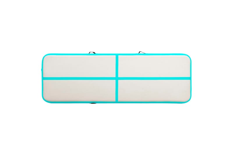 Uppblåsbar gymnastikmatta med pump 500x100x20 cm PVC grön - Grön - Sport & fritid - Hemmagym - Träningsredskap - Gymnastikmatta & Airtrack