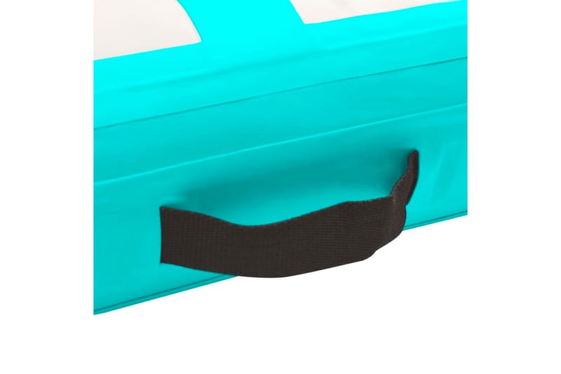Uppblåsbar gymnastikmatta med pump 800x100x15 cm PVC grön - Grön - Gymnastikmatta & Airtrack