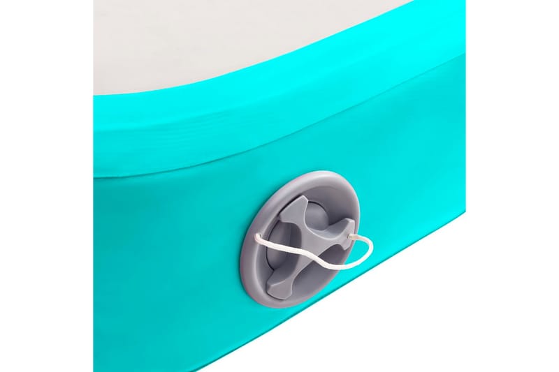 Uppblåsbar gymnastikmatta med pump 500x100x20 cm PVC grön - Grön - Sport & fritid - Hemmagym - Träningsredskap - Gymnastikmatta & Airtrack