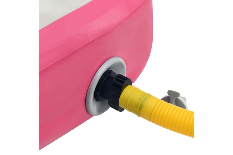 Uppblåsbar gymnastikmatta med pump 200x200x20 cm PVC rosa - Rosa - Gymnastikmatta & Airtrack