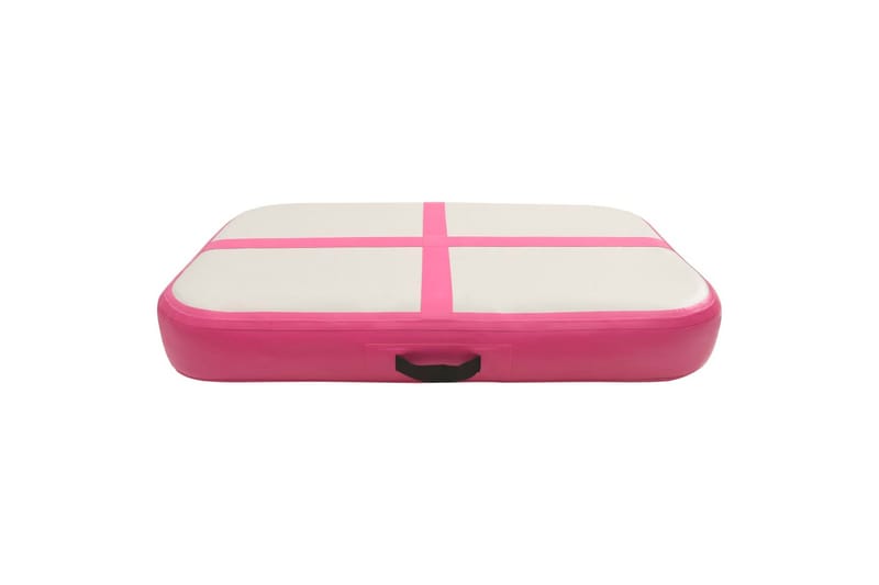 Uppblåsbar gymnastikmatta med pump 60x100x20 cm PVC rosa - Rosa - Sport & fritid - Hemmagym - Träningsredskap - Gymnastikmatta & Airtrack