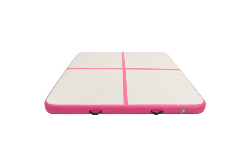 Uppblåsbar gymnastikmatta med pump 200x200x20 cm PVC rosa - Rosa - Sport & fritid - Hemmagym - Träningsredskap - Gymnastikmatta & Airtrack