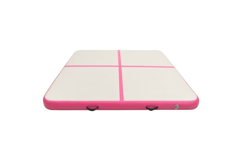 Uppblåsbar gymnastikmatta med pump 200x200x20 cm PVC rosa - Rosa - Gymnastikmatta & Airtrack