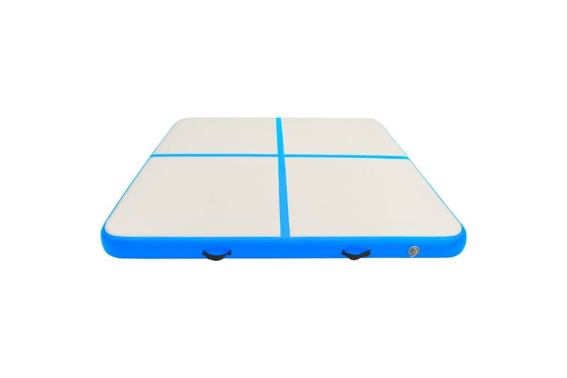 Uppblåsbar gymnastikmatta med pump 200x200x10 cm PVC blå - Blå - Sport & fritid - Hemmagym - Träningsredskap - Gymnastikmatta & Airtrack