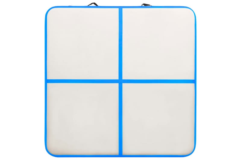 Uppblåsbar gymnastikmatta med pump 200x200x10 cm PVC blå - Blå - Sport & fritid - Hemmagym - Träningsredskap - Gymnastikmatta & Airtrack