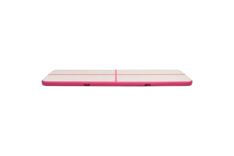 Uppblåsbar gymnastikmatta med pump 800x100x15 cm PVC rosa - Rosa - Gymnastikmatta & Airtrack