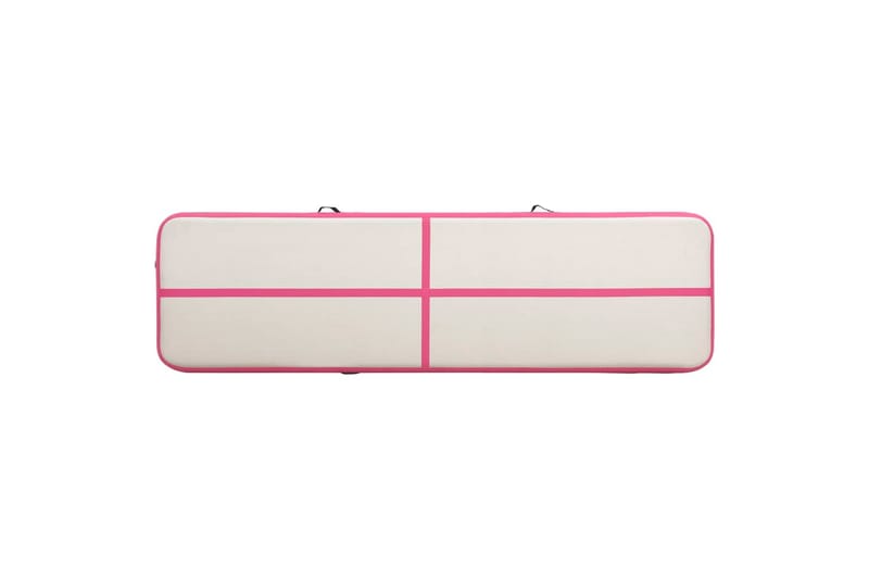 Uppblåsbar gymnastikmatta med pump 800x100x15 cm PVC rosa - Rosa - Gymnastikmatta & Airtrack