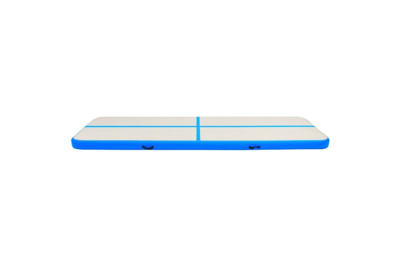 Uppblåsbar gymnastikmatta med pump 600x100x15 cm PVC blå - Blå - Sport & fritid - Hemmagym - Träningsredskap - Gymnastikmatta & Airtrack