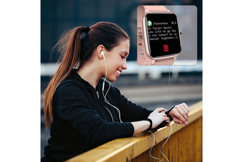 HAMA Fit Watch 5910 Smart Watch Rosé - Rosa - Sport & fritid - Hemmagym - Träningsredskap