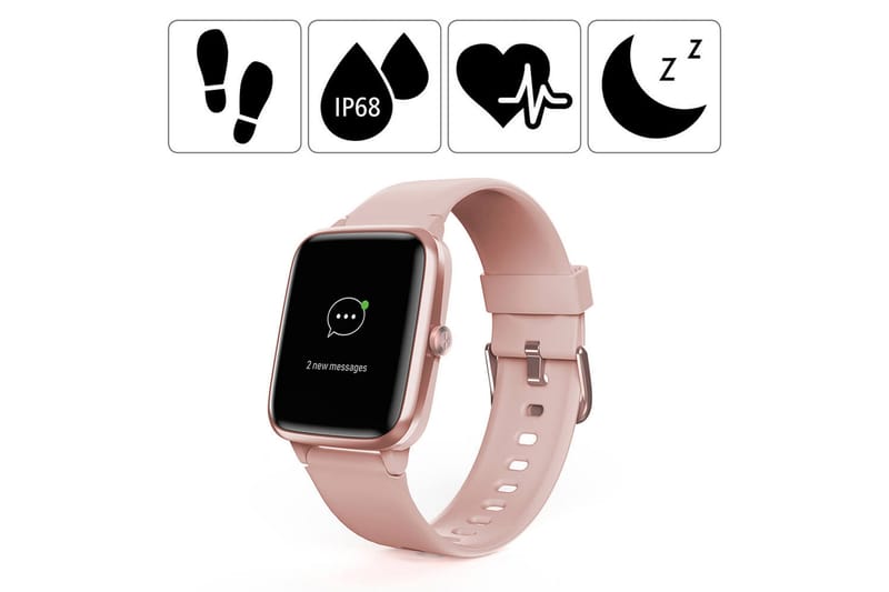 HAMA Fit Watch 5910 Smart Watch Rosé - Rosa - Sport & fritid - Hemmagym - Träningsredskap