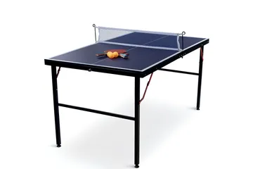 Hopfällbart Mini Pingisbord Inkl nät, 2 racketar & bollar 137x76 cm - Blå - Möbler - Bord & matgrupper - Spelbord - Pingisbord