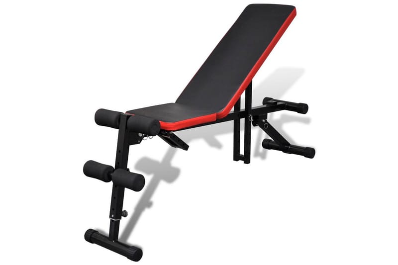Justerbar Sit-up-bänk - Svart - Träningsbänk & bänkpressbänk - Crossfit utrustning