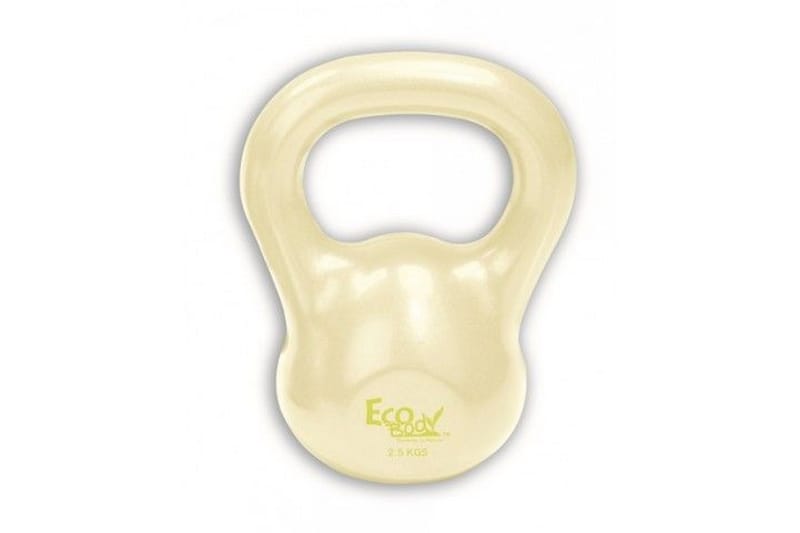 Ecobody Vinyl Kettlebell 2,5 kg - Beige - Crossfit utrustning - Kettlebells