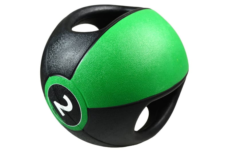 Pure2Improve Medicinboll med handtag 2 kg grön - Grön - Medicinboll