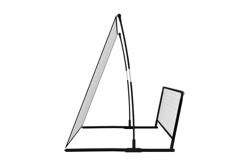 2-i-1 returnät/fotbollsmål 202x104x120 cm stål - Svart - Utomhusspel