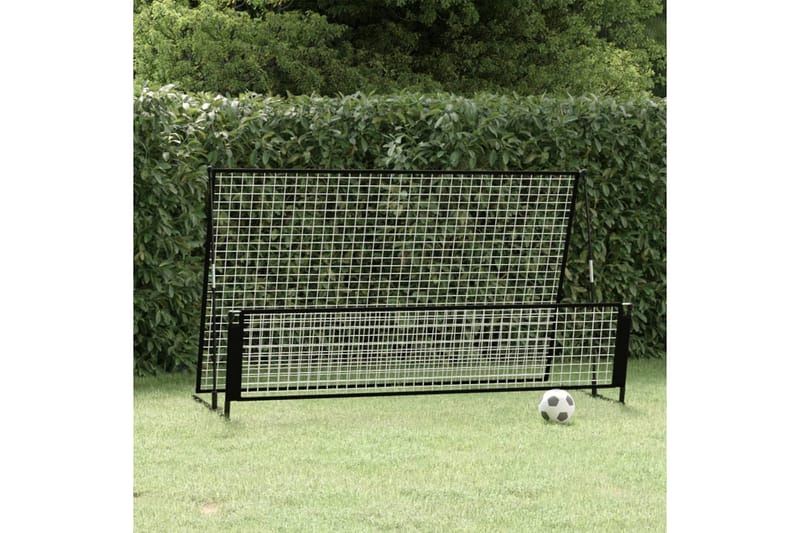 2-i-1 returnät/fotbollsmål 202x104x120 cm stål - Svart - Sport & fritid - Lek & sport - Utomhusspel