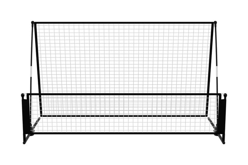 2-i-1 returnät/fotbollsmål 202x104x120 cm stål - Svart - Utomhusspel