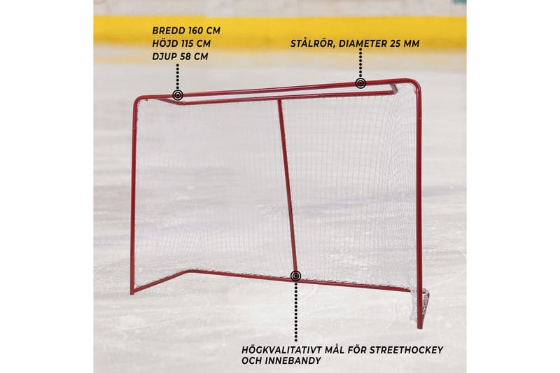 2 x Street Hockey Mål - Vit - Sport & fritid - Lek & sport - Utomhusspel