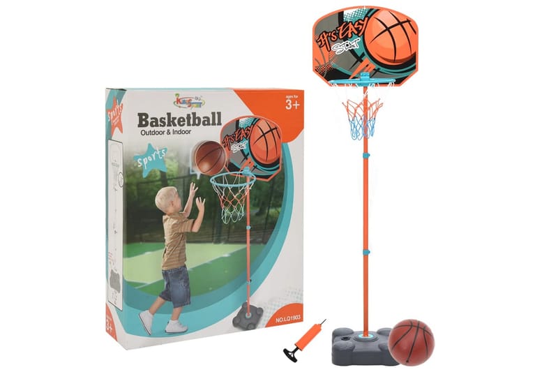 Flyttbar basketkorg justerbar 109-141 cm - Flerfärgad - Utomhusspel