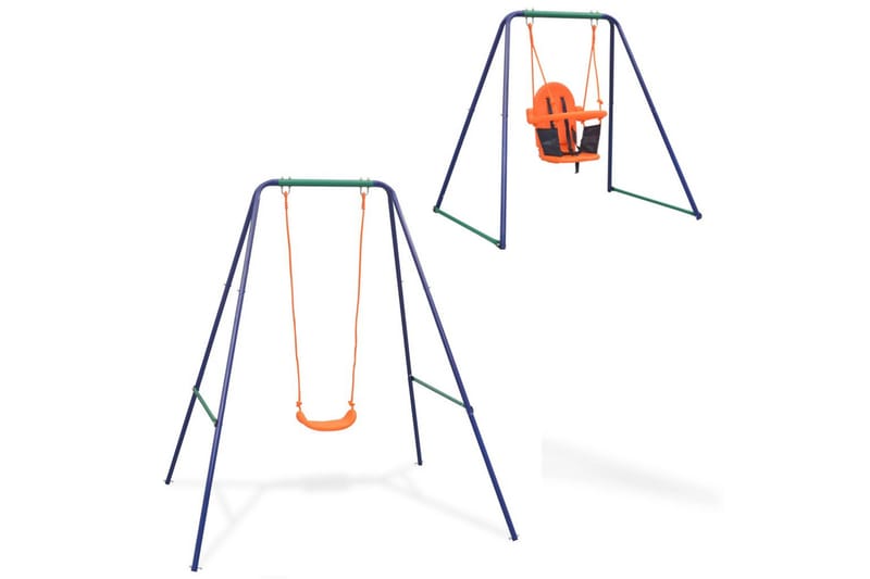 2-i-1 Enkelgunga och barngunga orange - Orange - Sport & fritid - Lek & sport - Lekplats & lekplatsutrustning