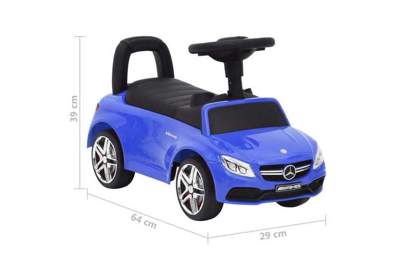 Barnbil Mercedes Benz C63 blå - Blå - Lekplats & lekplatsutrustning - Trampbil - Lekfordon & hobbyfordon