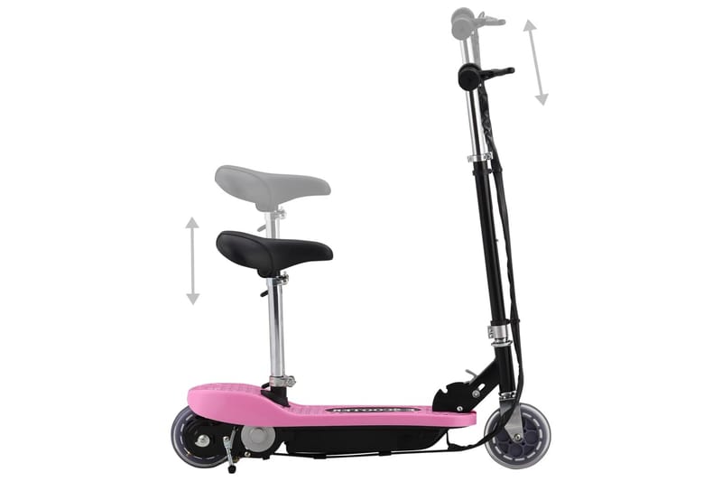 Elektrisk sparkcykel med sadel 120 W rosa - Rosa - Sport & fritid - Lek & sport - Lekplats & lekplatsutrustning