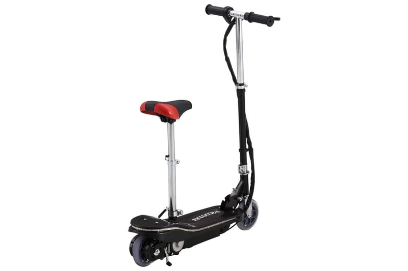 Elektrisk sparkcykel med sits och LED 120 W svart - Svart - Lekplats & lekplatsutrustning - El scooter & el sparkcykel - Lekfordon & hobbyfordon