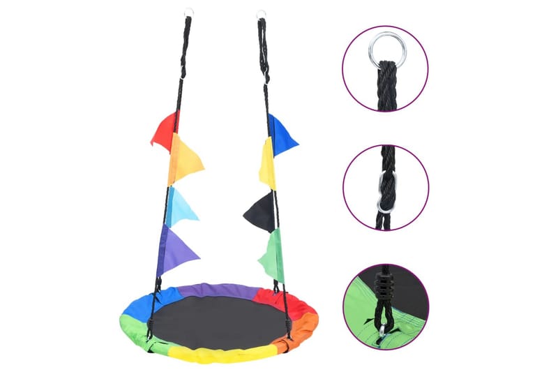 Gunga med flaggor 100 cm - Flerfärgad - Sport & fritid - Lek & sport - Lekplats & lekplatsutrustning