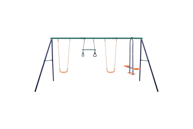 Gungställning med ringar och 4 sitsar stål - Orange - Sport & fritid - Lek & sport - Lekplats & lekplatsutrustning