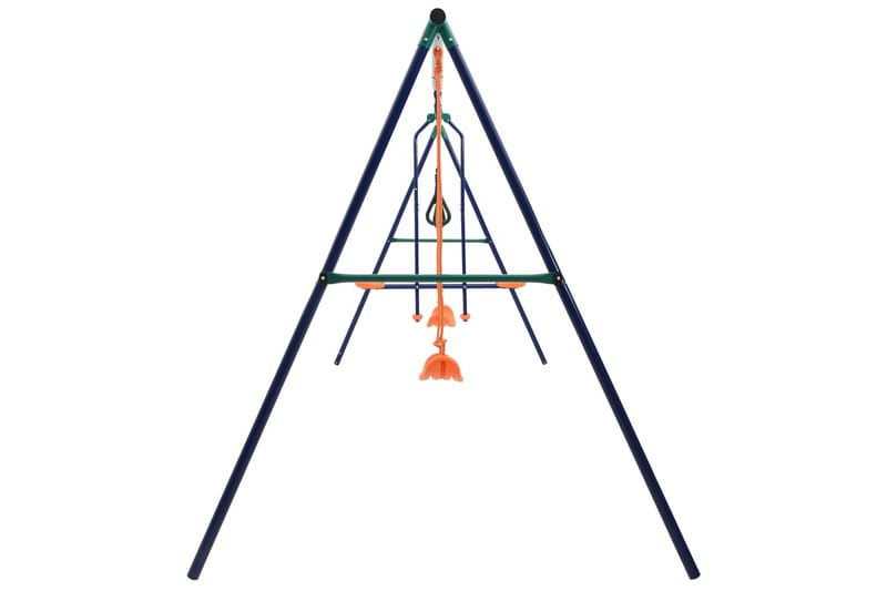 Gungställning med ringar och 4 sitsar stål - Orange - Lekplats & lekplatsutrustning - Gunga & gungställning