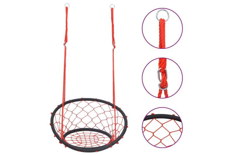 Nätgunga 60 cm - Röd - Sport & fritid - Lek & sport - Lekplats & lekplatsutrustning