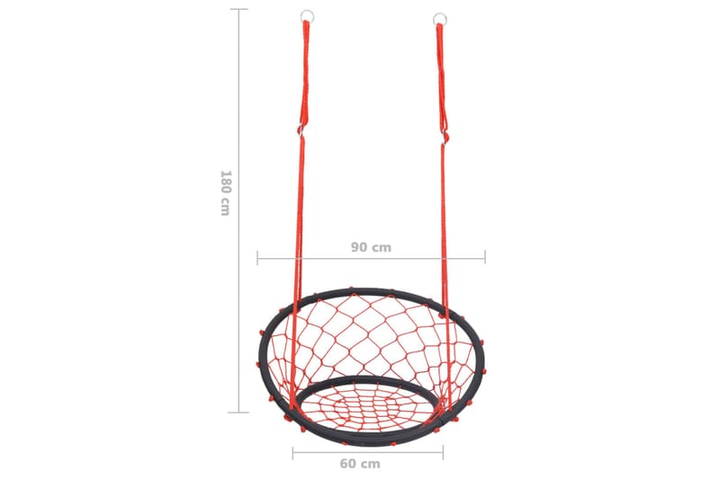 Nätgunga 60 cm - Röd - Sport & fritid - Lek & sport - Lekplats & lekplatsutrustning