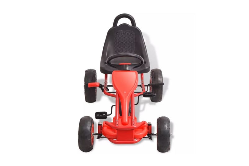 Pedaldriven gokart med luftdäck röd - Röd - Lekplats & lekplatsutrustning - Trampbil - Lekfordon & hobbyfordon