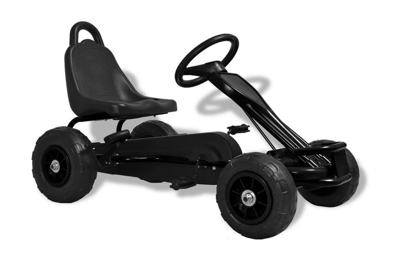 Pedaldriven gokart med luftfyllda däck svart - Svart - Sport & fritid - Lek & sport - Lekplats & lekplatsutrustning