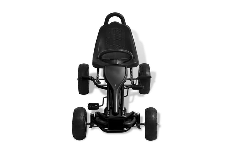 Pedaldriven gokart med luftfyllda däck svart - Svart - Lekplats & lekplatsutrustning - Trampbil - Lekfordon & hobbyfordon