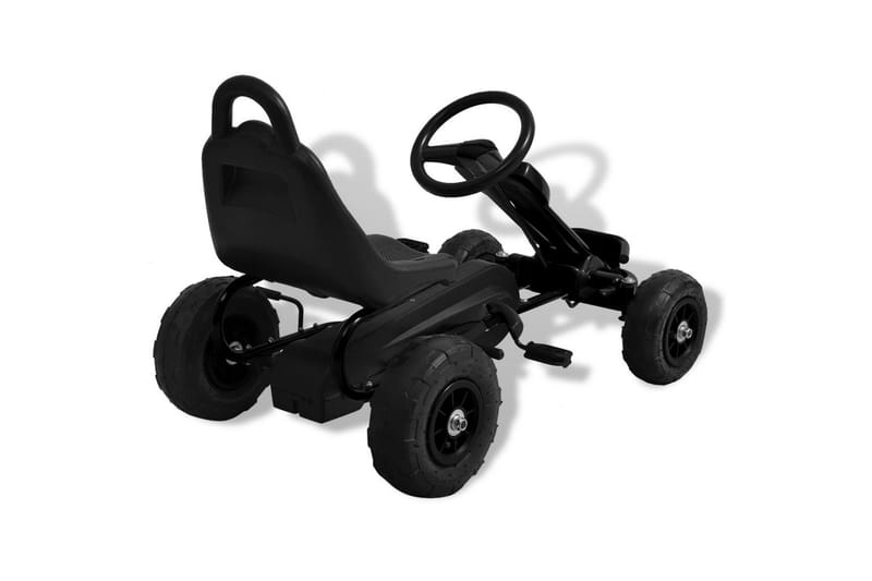 Pedaldriven gokart med luftfyllda däck svart - Svart - Sport & fritid - Lek & sport - Lekplats & lekplatsutrustning