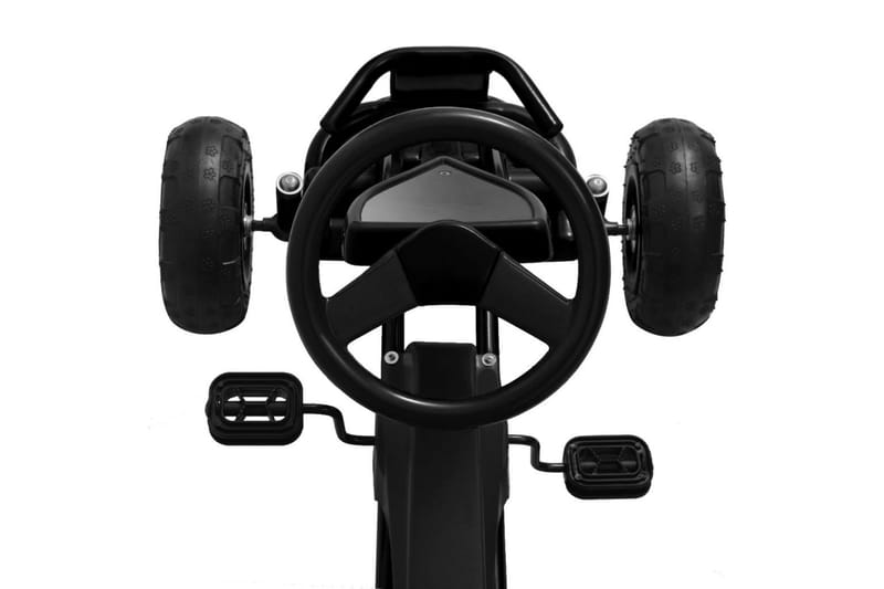 Pedaldriven gokart med luftfyllda däck svart - Svart - Lekplats & lekplatsutrustning - Trampbil - Lekfordon & hobbyfordon