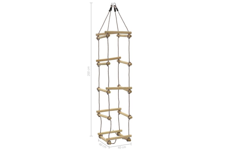 Repstege för barn 200 cm trä - Brun - Sport & fritid - Lek & sport - Lekplats & lekplatsutrustning